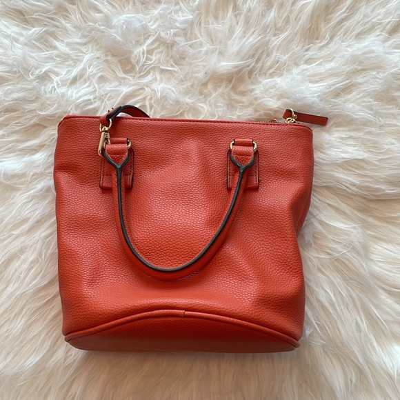 Nanette Lepore Orange Crossbody Bucket Purse - Picture 5 of 7